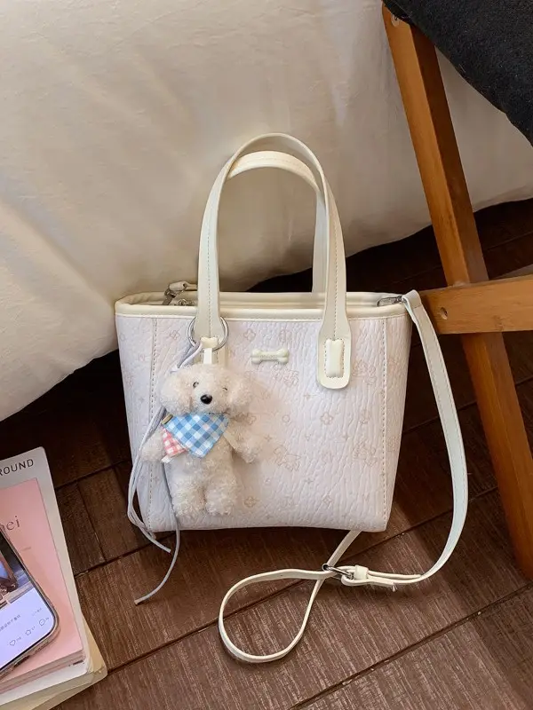 Patterned Mini Bucket Tote
