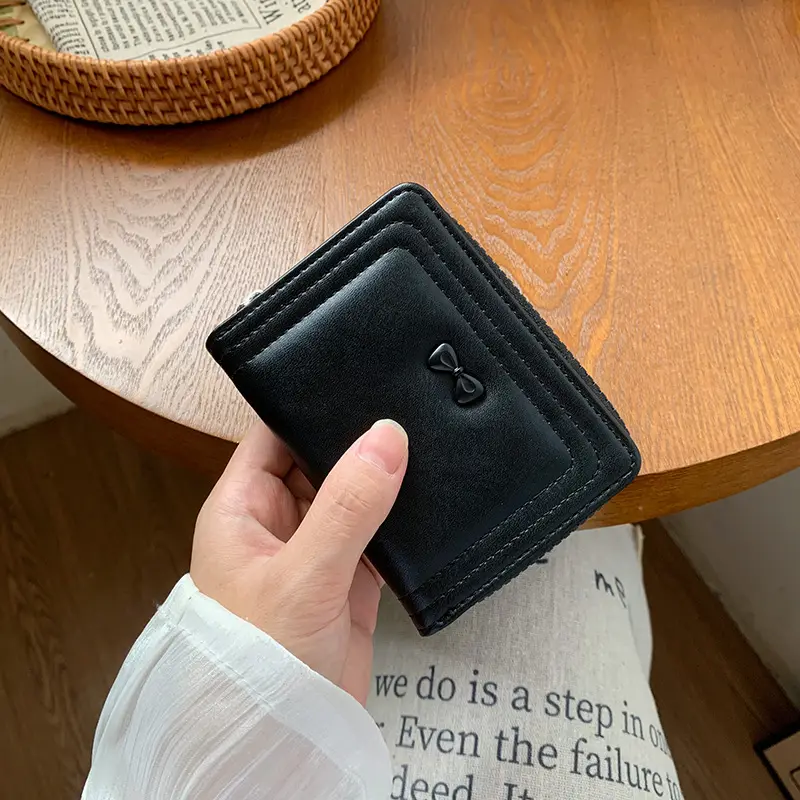 Bow Detail Zip Wallet
