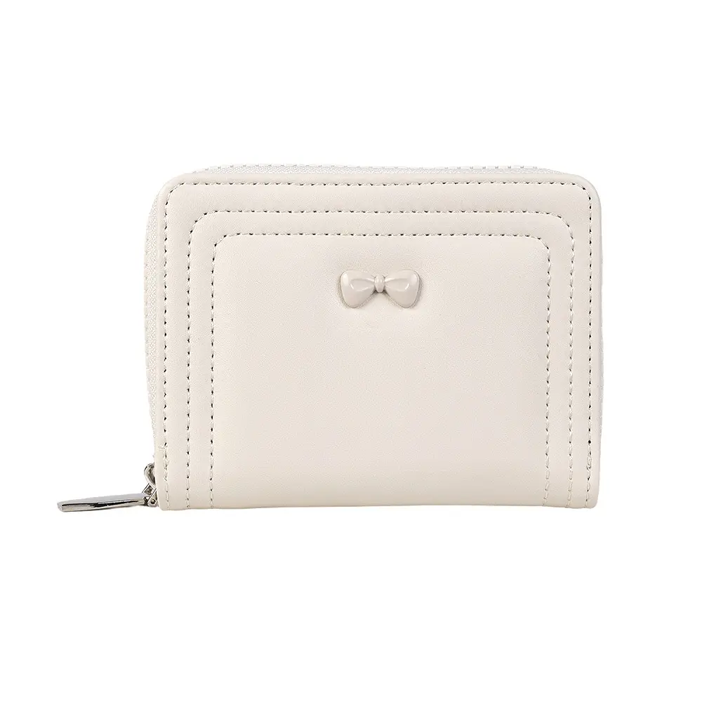 Bow Detail Zip Wallet