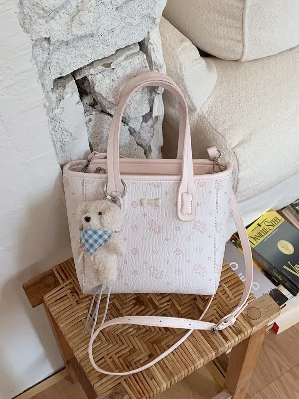 Patterned Mini Bucket Tote