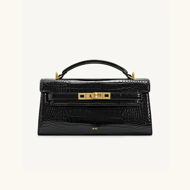 Callista Croc-Embossed Mini Handle Bag