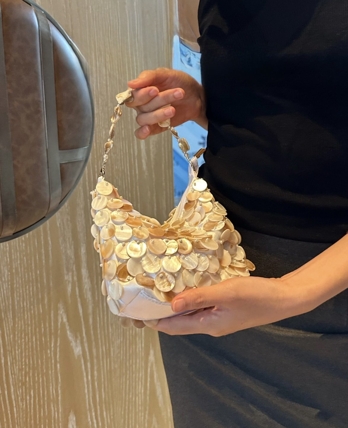 The Aurora Mother-of-Pearl Mini Hobo