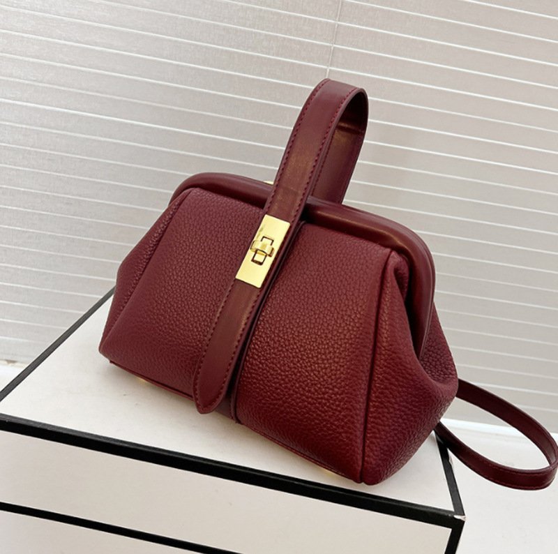 Textured bucket crossbody