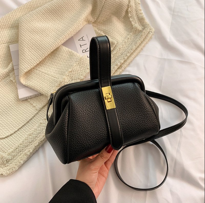 Textured bucket crossbody