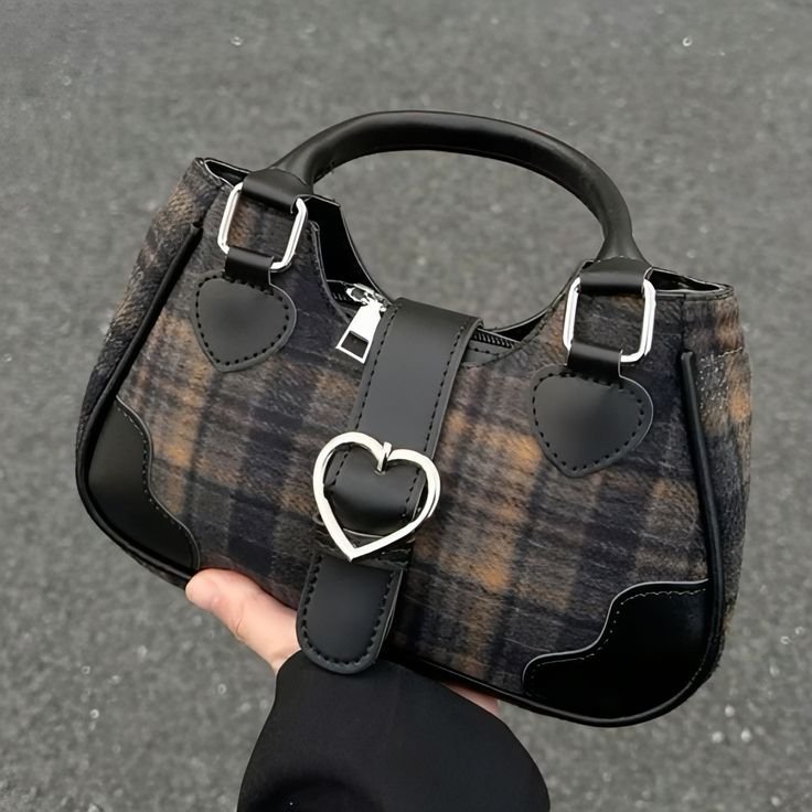 Heart Plaid Bag